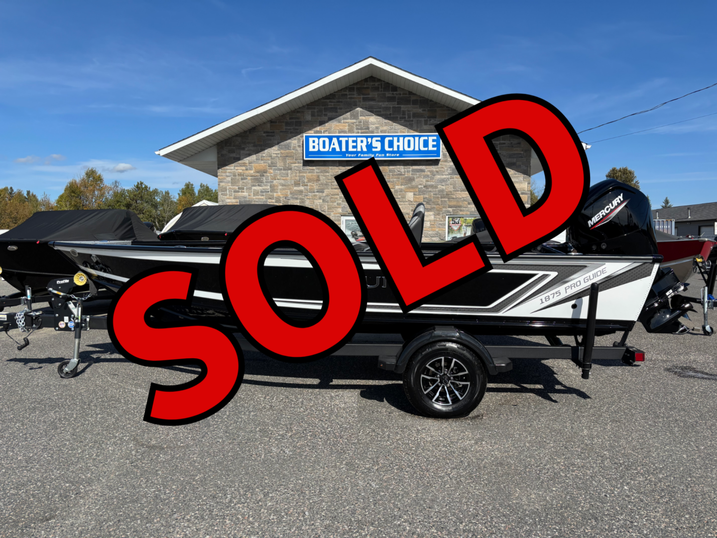 Sold fishing boat on trailer