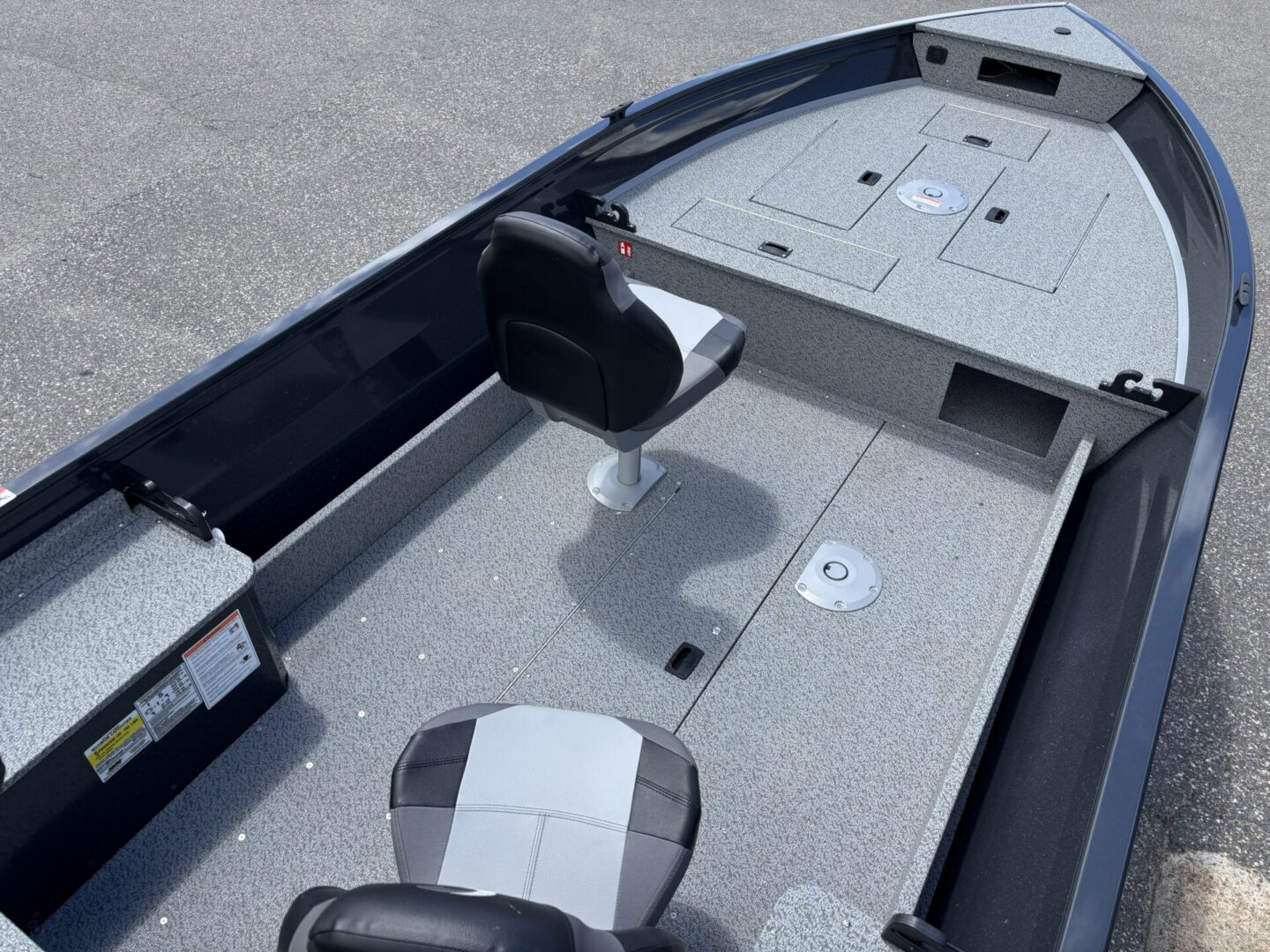 Spacious fishing platform with pedestal seats
