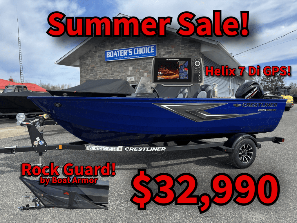 Crestliner Kodiak 1650 with large price overlay